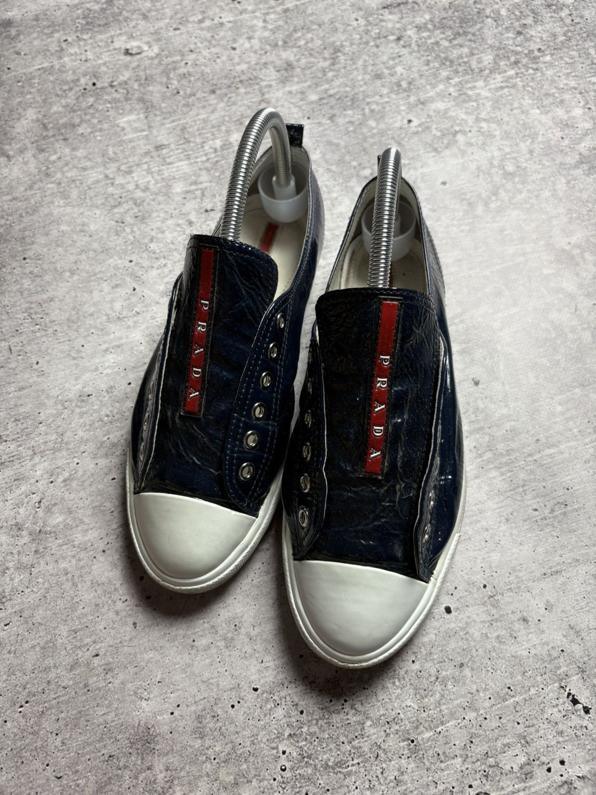 Prada Vintage Prada Leather Sneakers Size US 5.5 / EU 38 - 2 Thumbnail