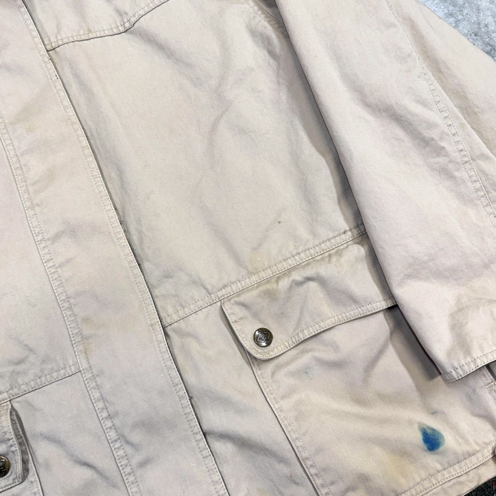 Vintage VINTAGE Sterling Bay Jacket Mens Large Beige Canvas Reversible Plaid Lined Workwear Size US L / EU 52-54 / 3 - 3 Thumbnail