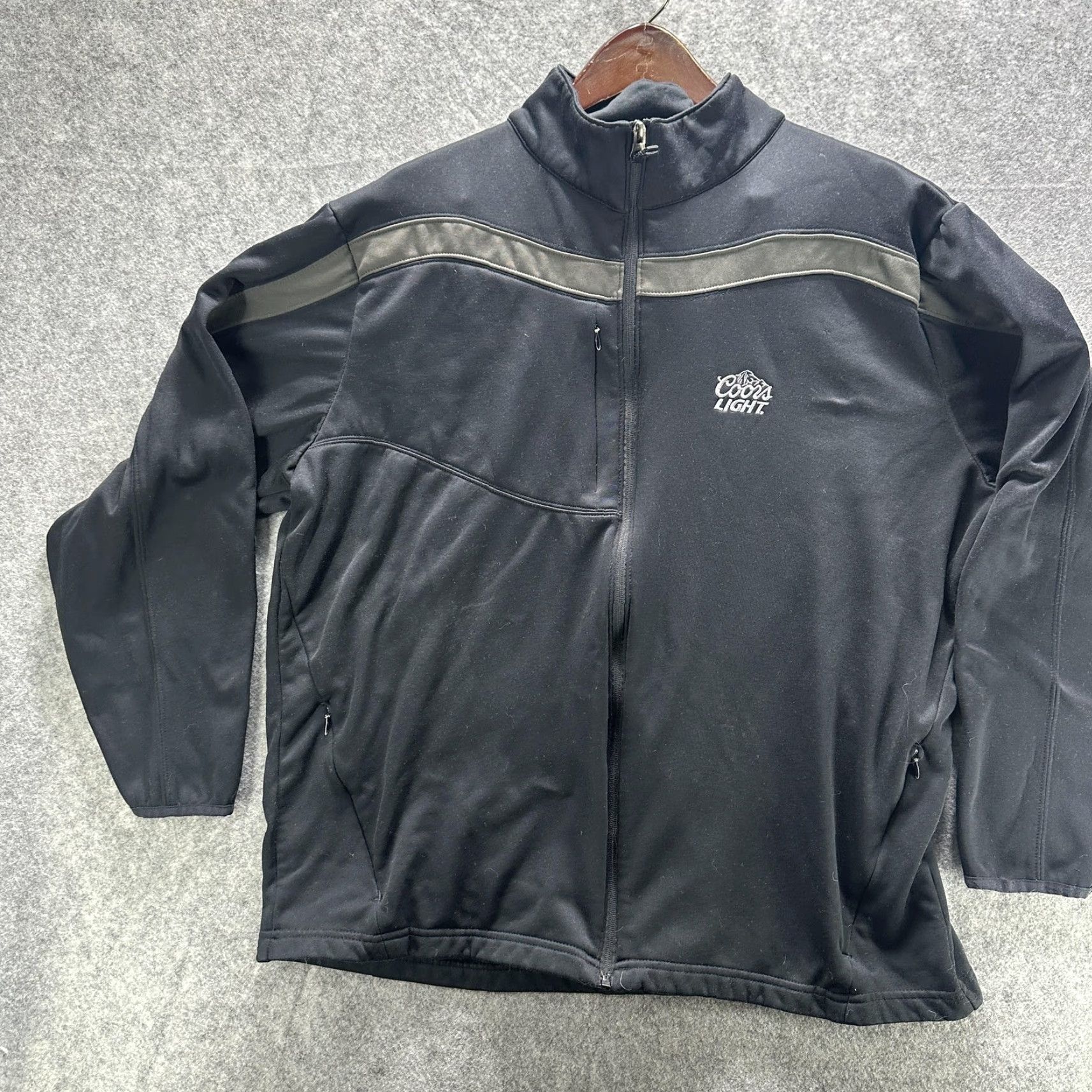 Vintage Antigua Jacket Mens XL Black Coors Light Beer Softshell Full Zip Lined Fleece Pockets Embroidered Logo Size US XL / EU 56 / 4 - 3 Thumbnail
