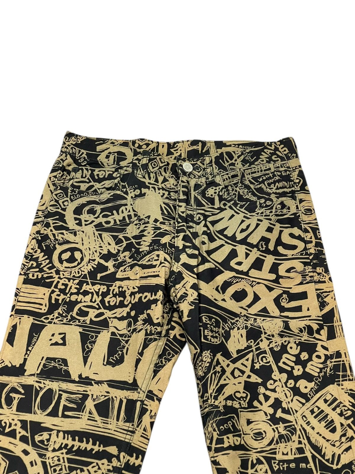 Japanese Brand Slim Jeans World Wide Love Japan Pop Art 4🟦0 Size US 29 - 6 Thumbnail