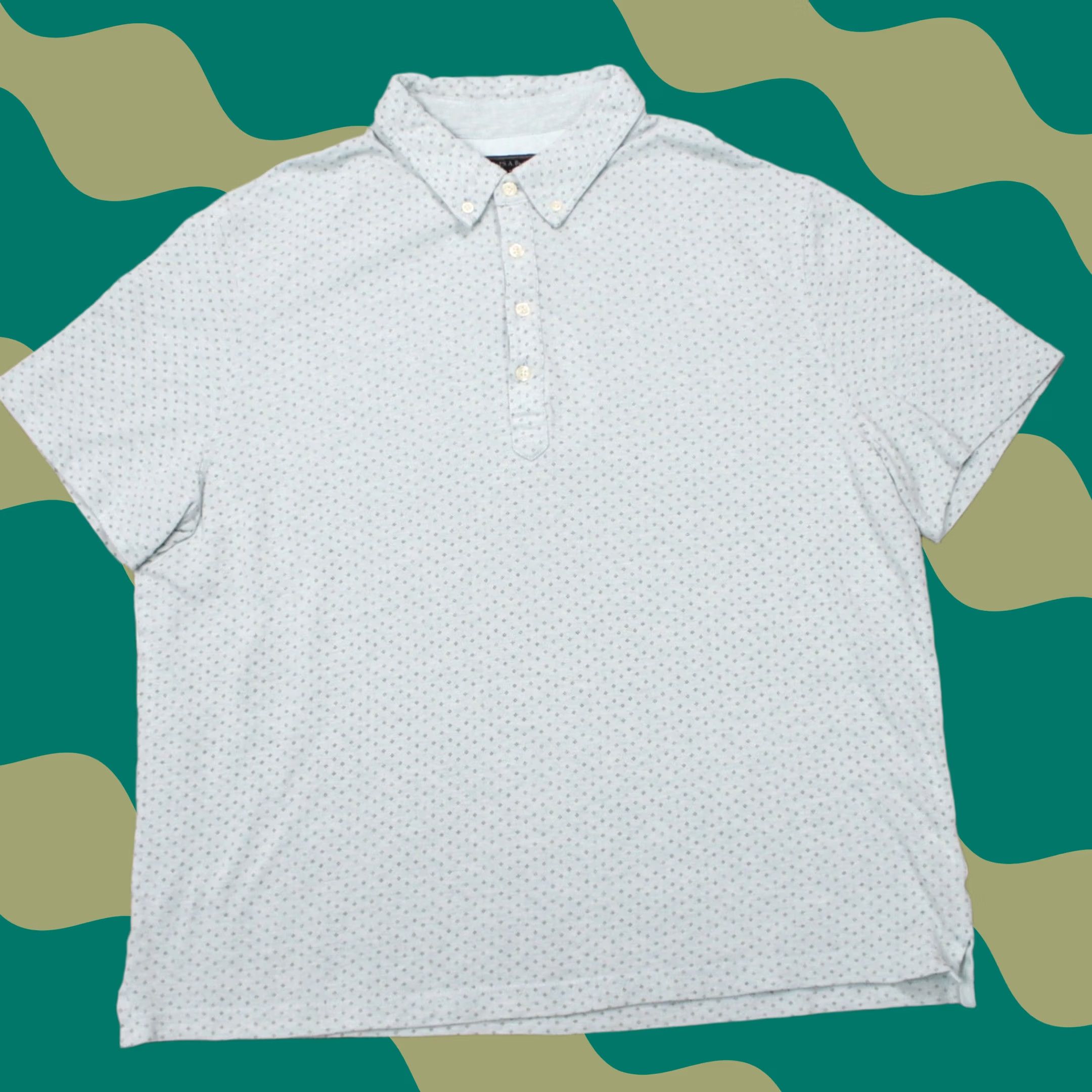 Jos. A. Bank Jos. A. Bank Polo Shirt Men XL Blue Geometric Cotton S/S Button-Down Short Sleeve 100% Cotton Regular Fit Classic Sportsman Model Size US XL / EU 56 / 4 - 1 Thumbnail