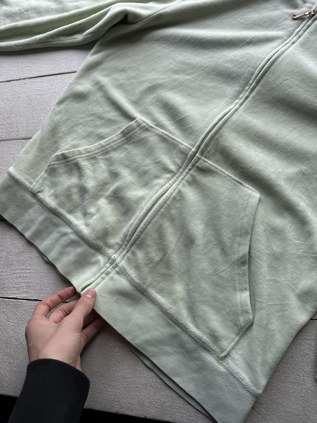 Vintage 🚨Vintage JUICY COUTURE ZIP HOODIE LOGO 90s RARE Y2K Size XL / US 12-14 / IT 48-50 - 13 Thumbnail