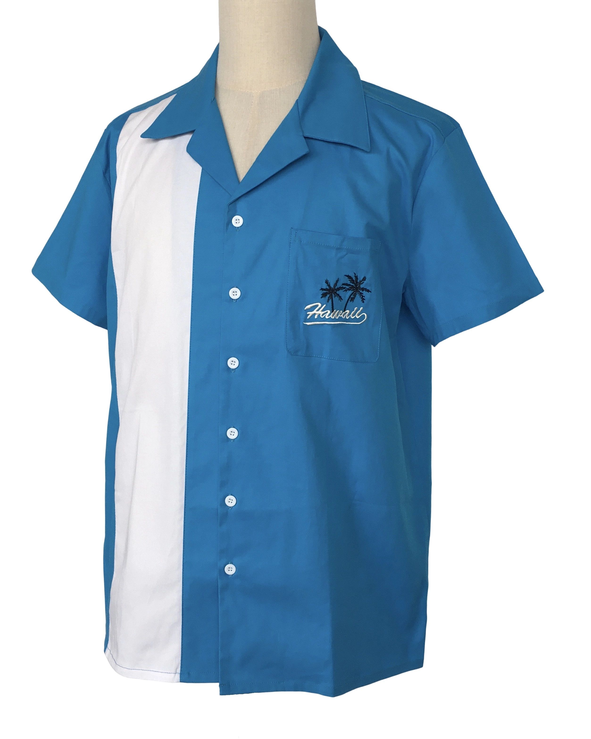 Other Embroidery Blue Hawaiian Summer Beach Shirts Size US L / EU 52-54 / 3 - 2 Thumbnail