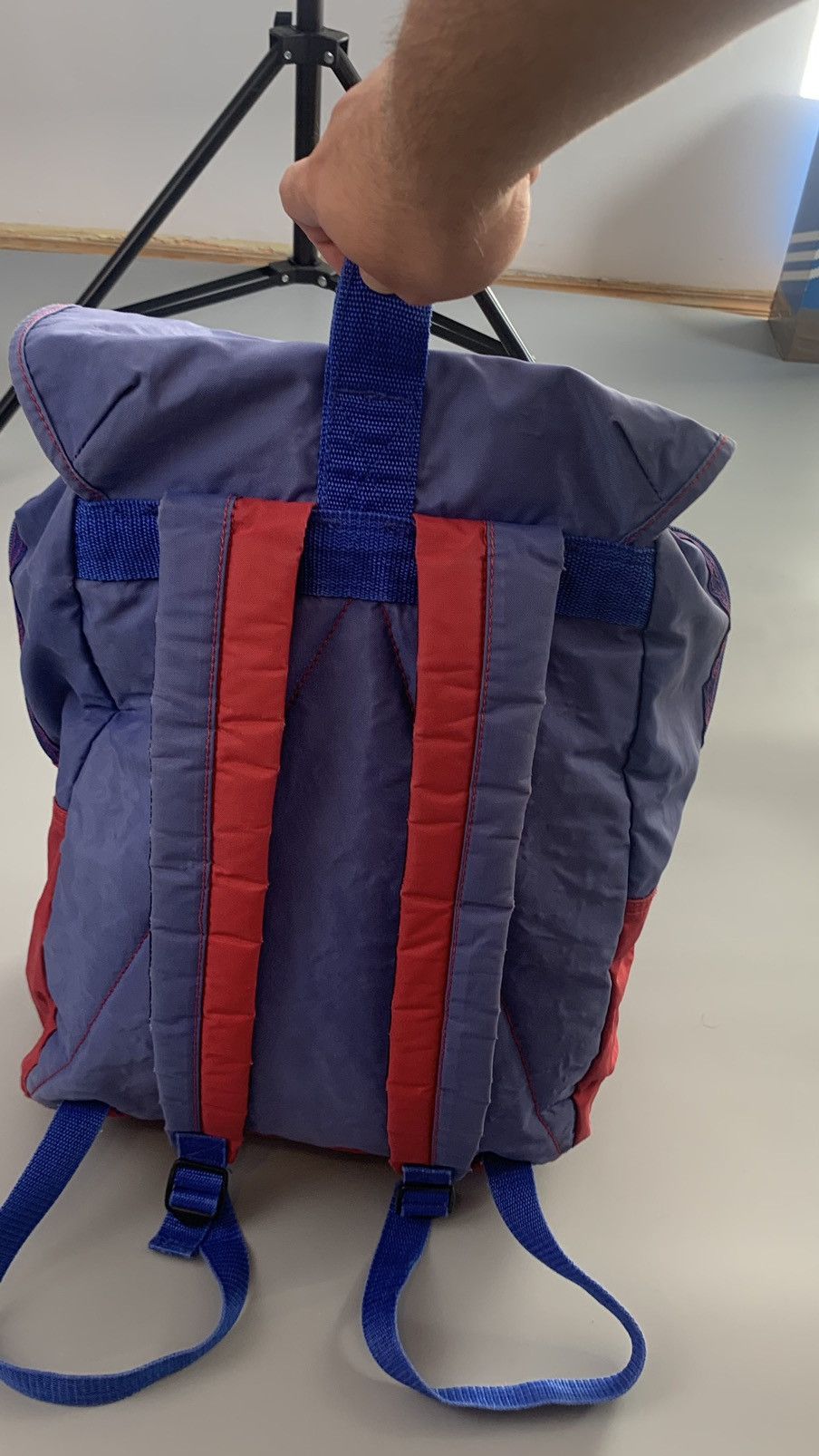 Nike × Vintage 90s Nike Vintage Big Center Swoosh PSG Backpack Size ONE SIZE - 7 Thumbnail