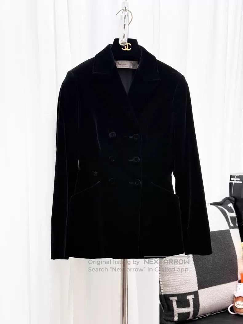 Dior Dior Velvet slim long-sleeved suit jacket Size XXS / US 00 / IT 34 - 1 Thumbnail