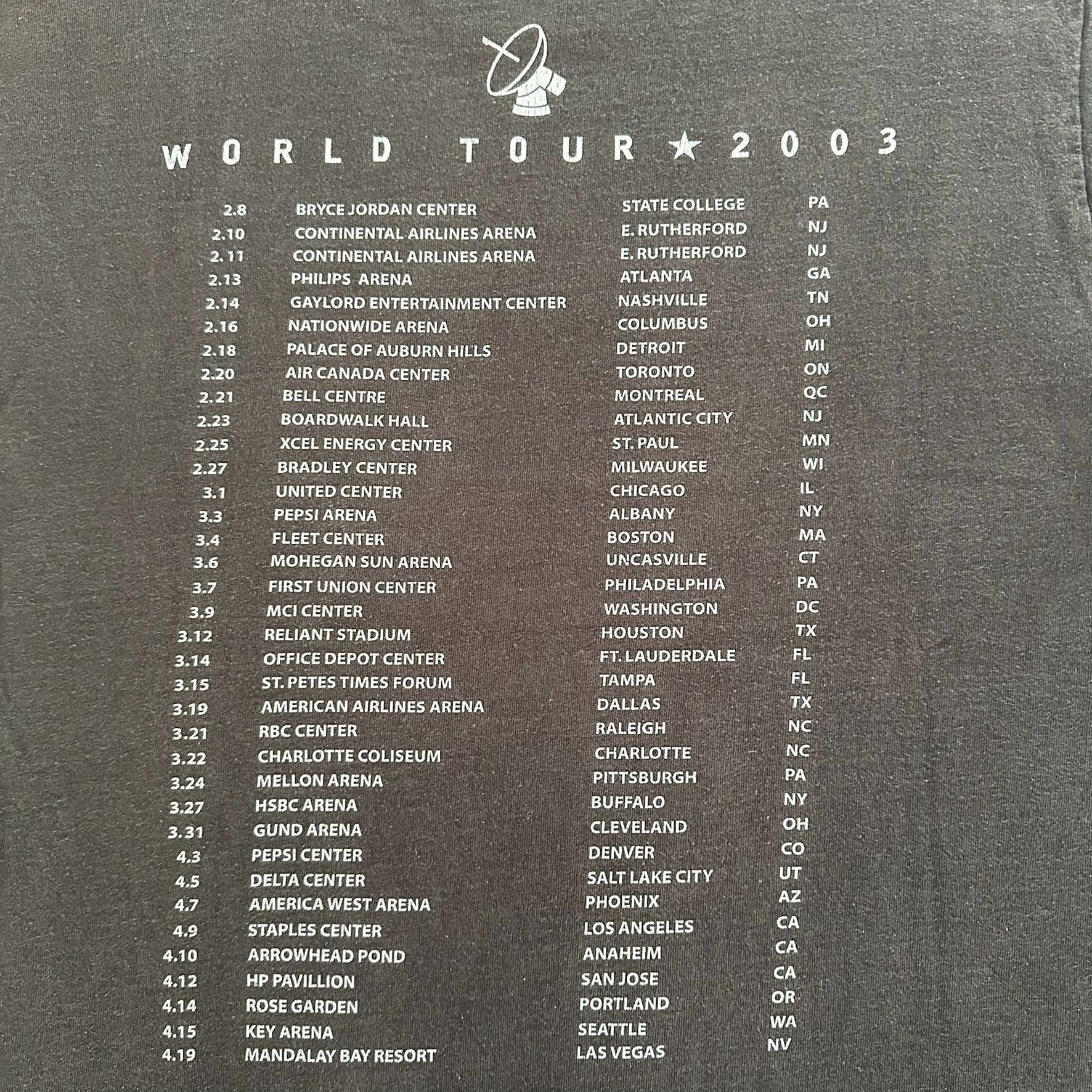 Band Tees Vintage Y2K Bon Jovi Bounce Tour 2003 T-Shirt Black M Rock B Size US M / EU 48-50 / 2 - 6 Thumbnail