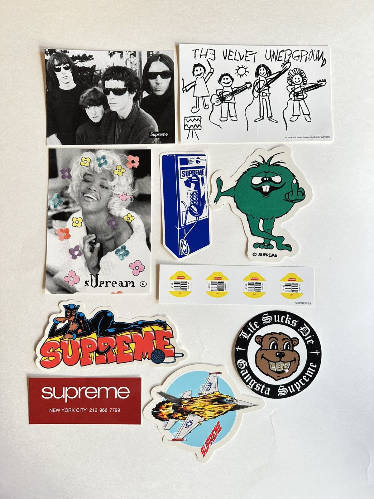 Supreme 10x Supreme Stickers Lot | Grailed