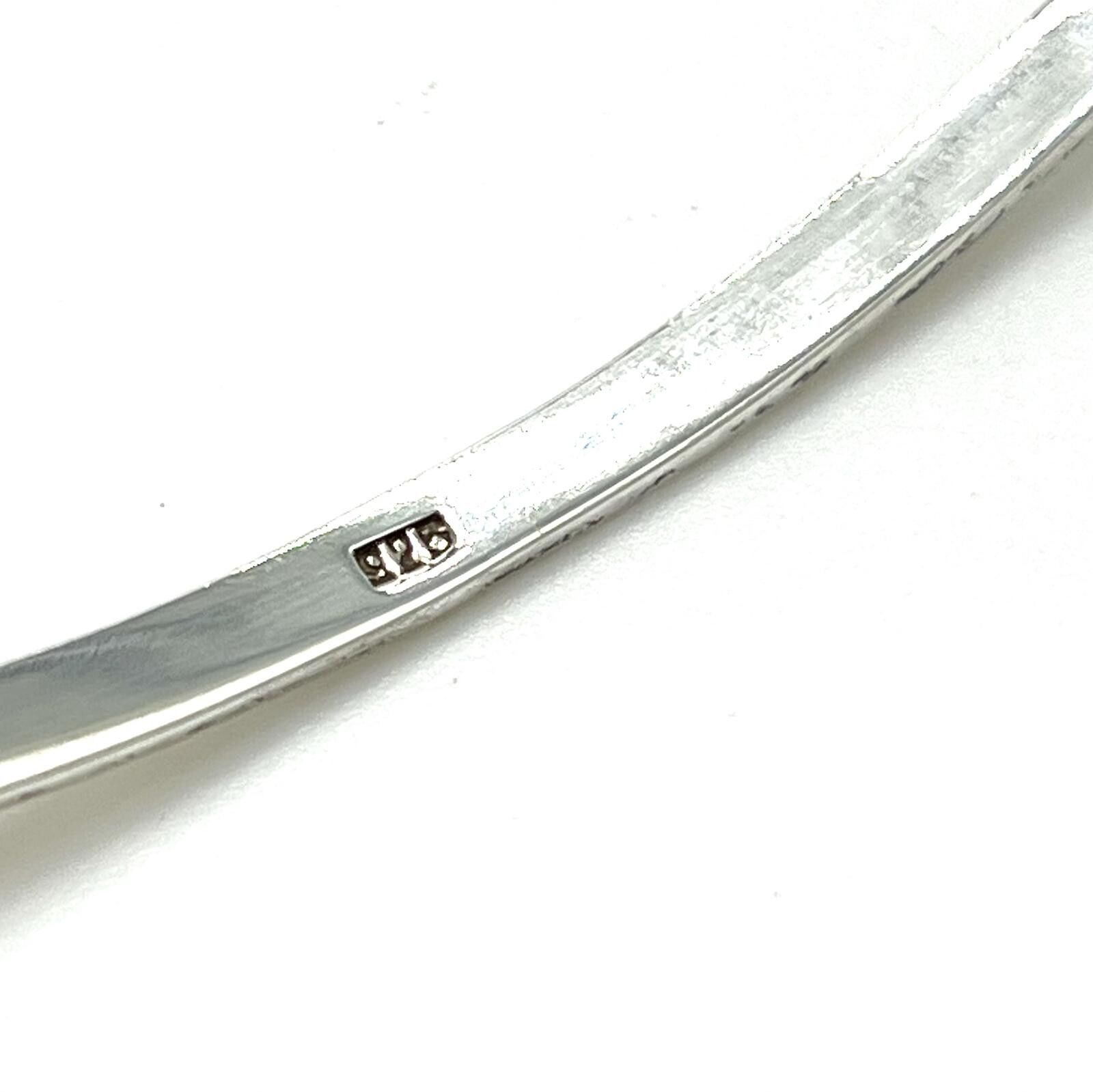 Other 925 Sterling Silver Omega Contoured Heart V-neck Choker Size ONE SIZE - 5 Thumbnail