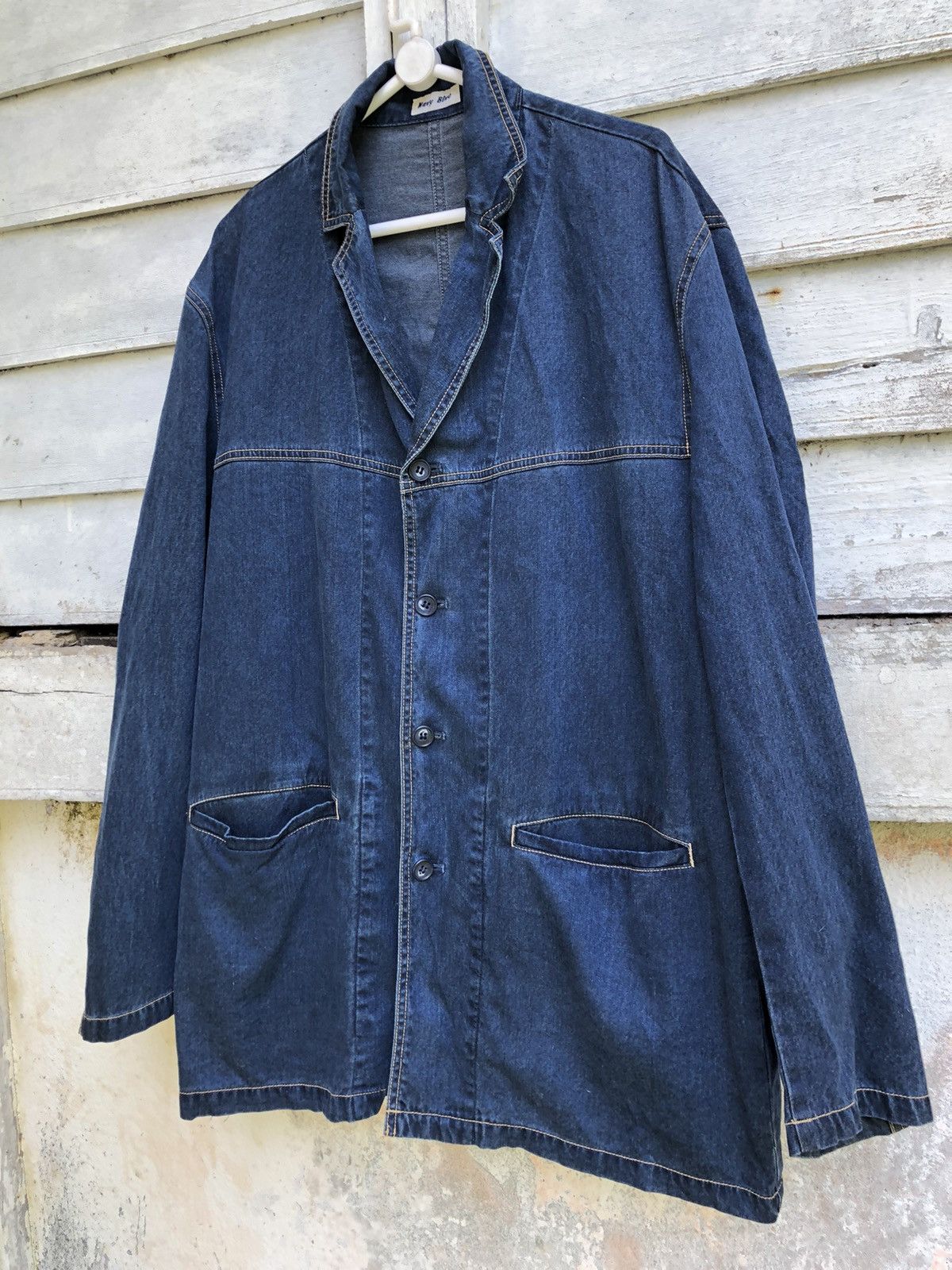 Japanese Brand Navy Blue Soft Denim Jacket Size US M / EU 48-50 / 2 - 2 Thumbnail