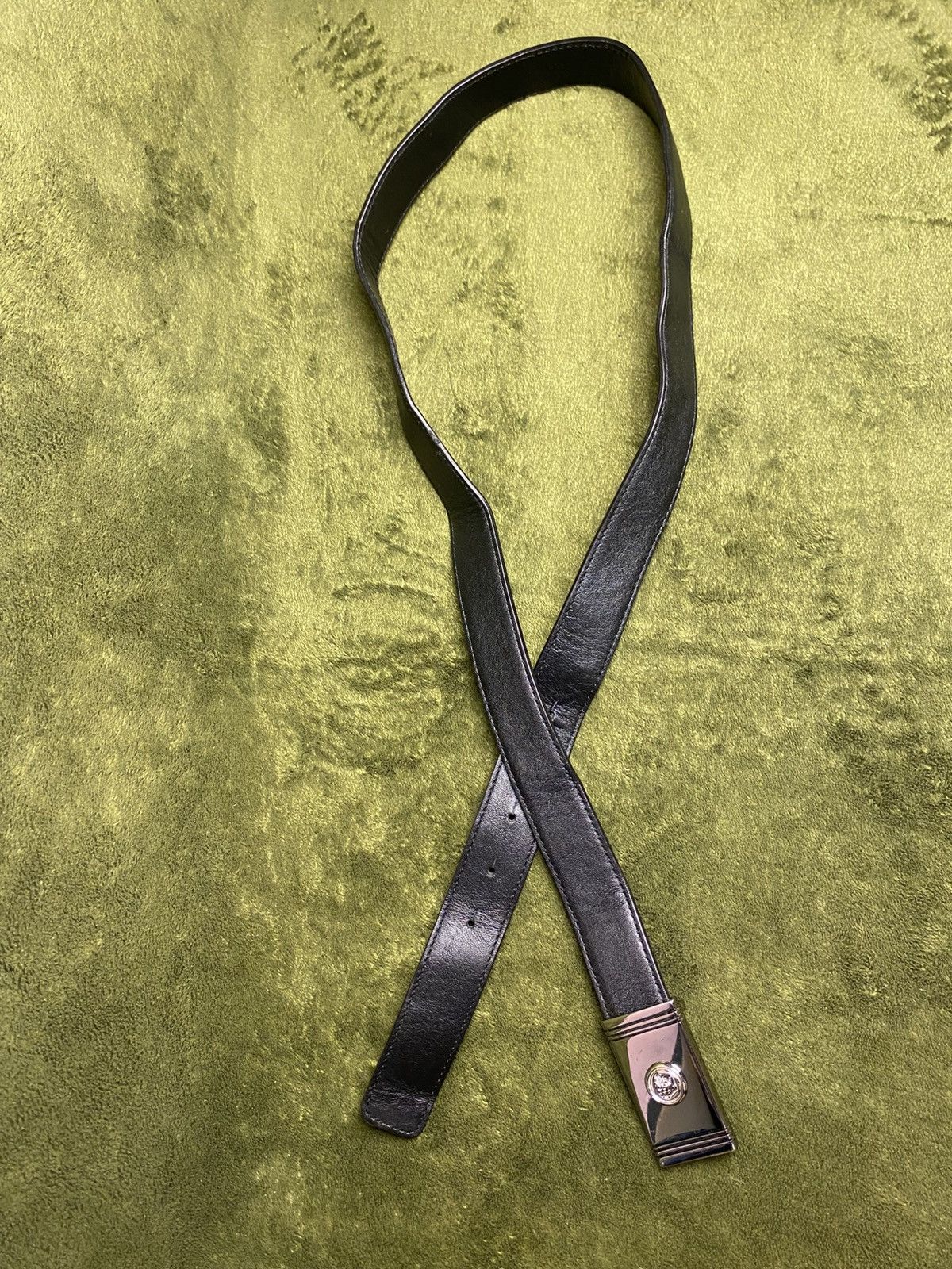 Versace Versace black leather belt Size 36 - 2 Thumbnail