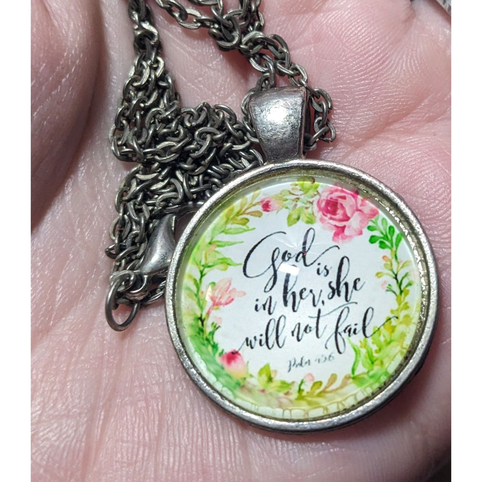 Other Religious Inspirational God Is In Her Pendant Necklace Size ONE SIZE - 10 Thumbnail
