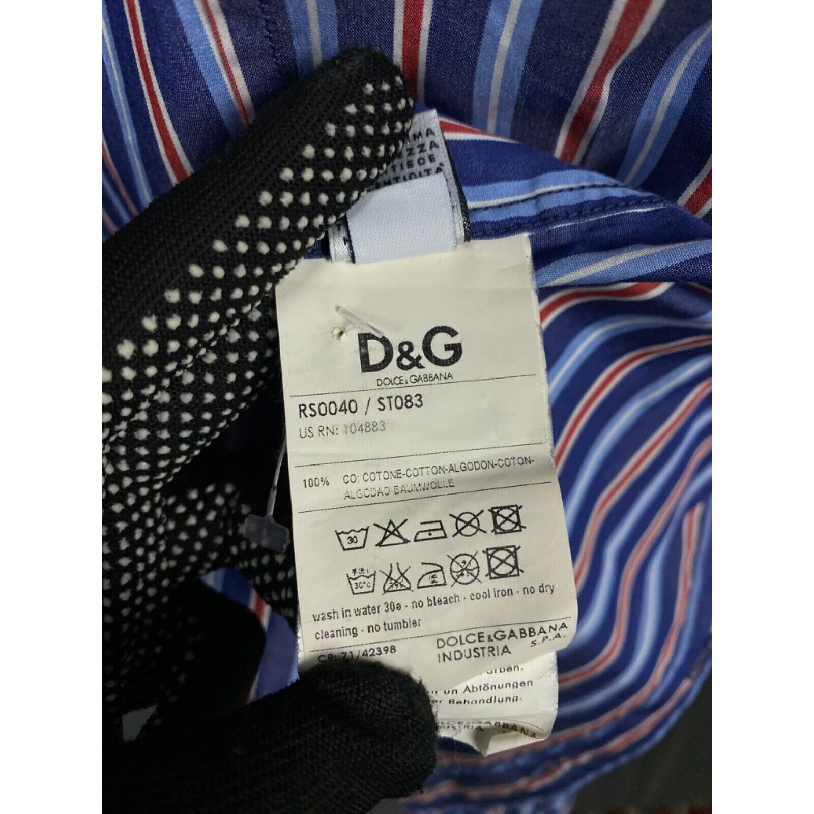 Dolce & Gabbana Dolce&Gabbana Old Money Style Men's Blue Striped Longsleeve Size US M / EU 48-50 / 2 - 11 Thumbnail
