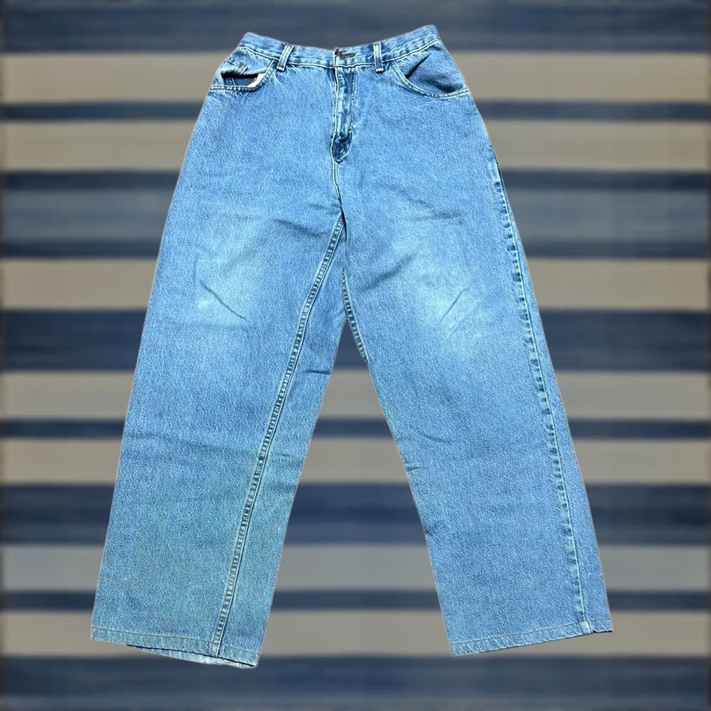 Vintage VINTAGE Retro Blues Jeans Woman Sz 18 Straight Denim 5-Pocket High Rise Made In USA Woman Mensignment? Size 40" / US 18 - 1 Thumbnail