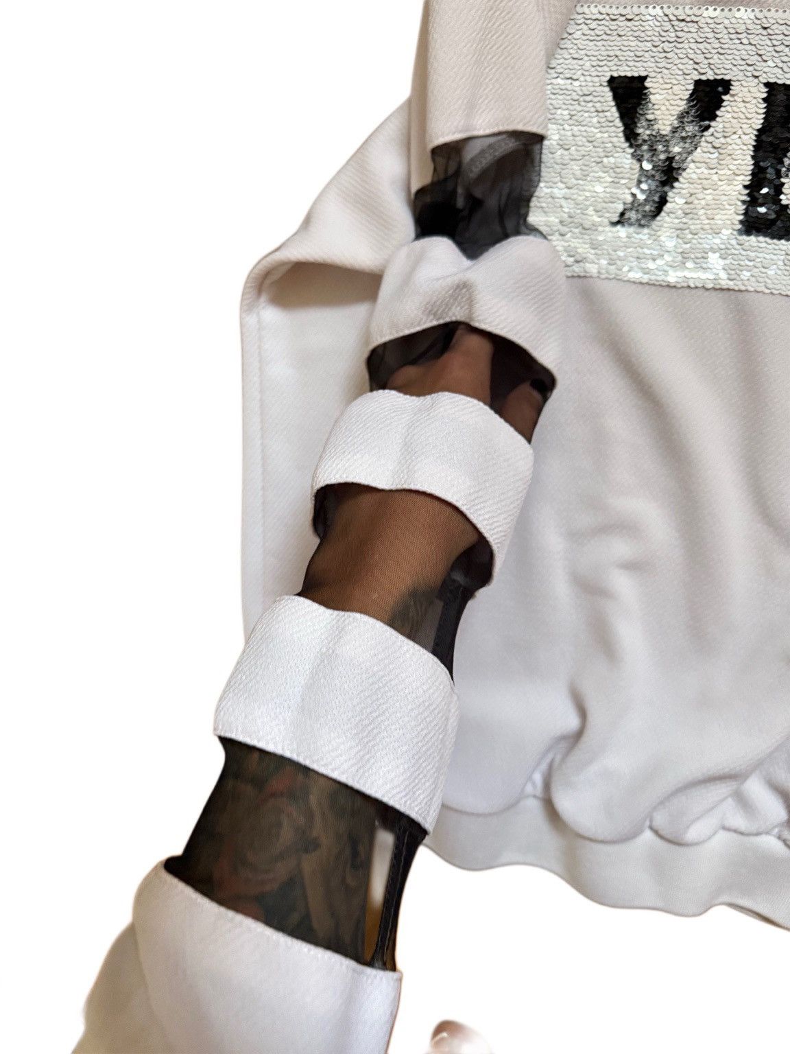 Liu Jo LIU JO Milano YES/NO Sequin Sweatshirt Size M / US 6-8 / IT 42-44 - 4 Thumbnail