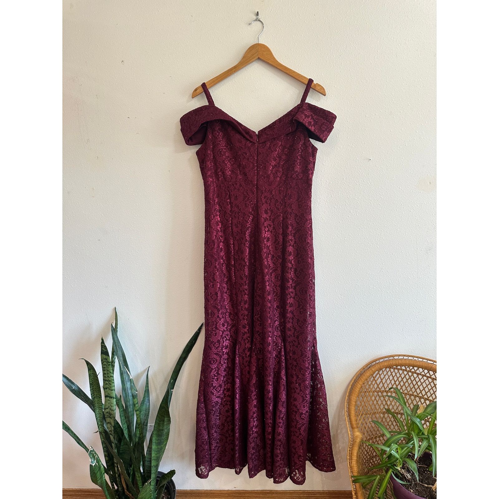 Other Burgundy Sparkle & Lace Gown size 14 Size XL / US 12-14 / IT 48-50 - 10 Thumbnail
