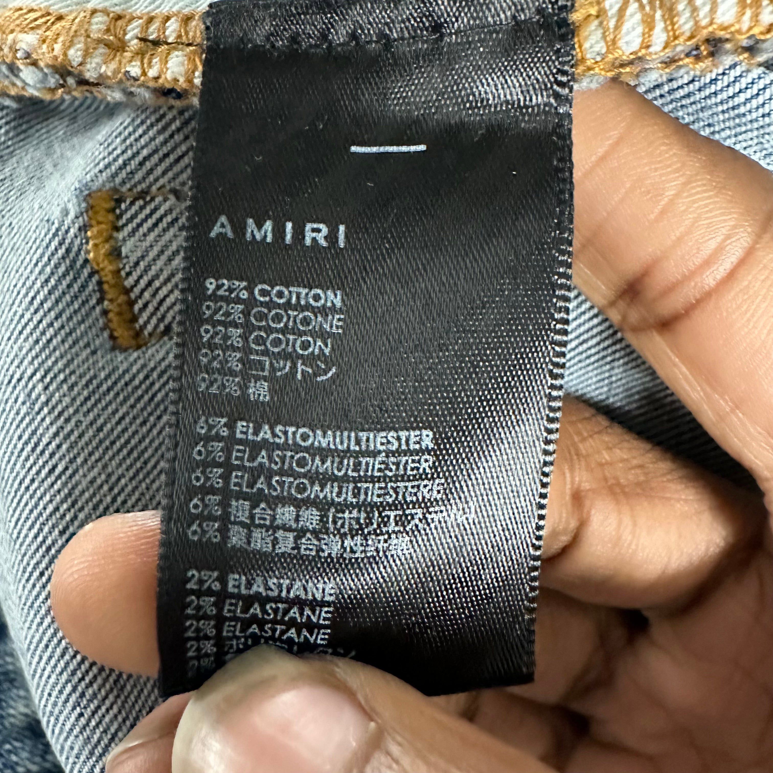 Amiri Amiri MX1 Tie Dye Washed Blue Denim Jeans Sz 33 Size US 33 - 5 Thumbnail