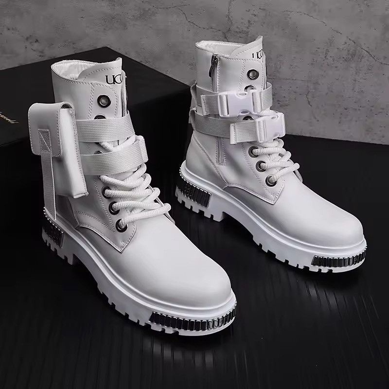 Japanese Brand Industrial Combat Boots - Split Leather with Tactical Pouch Size US 9 / EU 42 - 1 Thumbnail