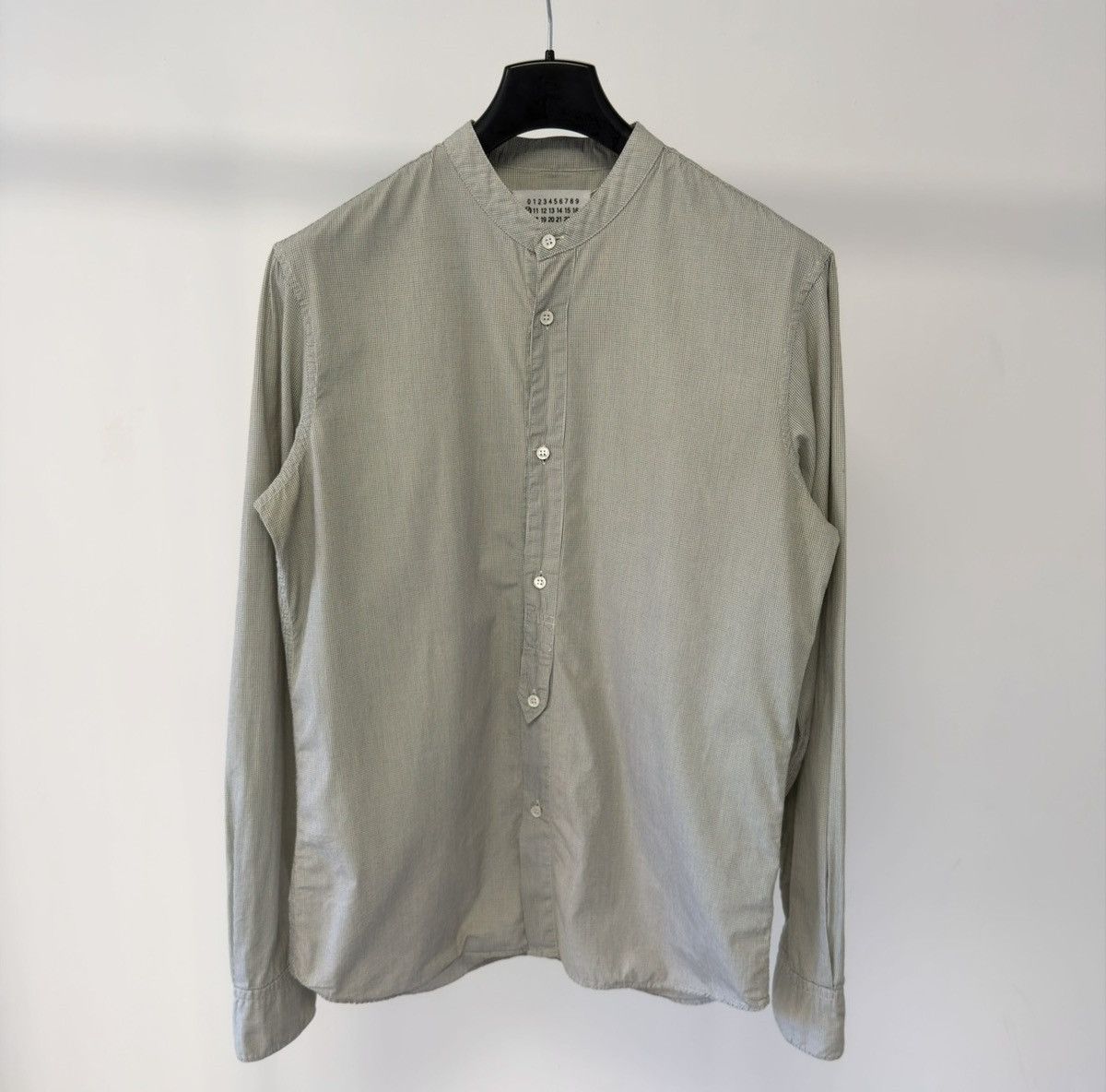 Maison Margiela S/S 04 Collarless Grid Check Shirt Size US M / EU 48-50 / 2 - 1 Thumbnail