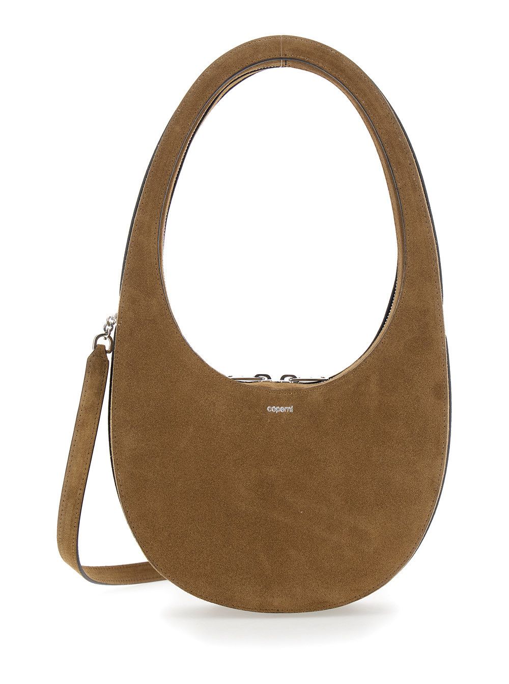 Coperni Swipe Shoulder Bag with Embossed Logo and Adjustable Removable Brown Suede Strap for Women Size ONE SIZE - 1 Thumbnail