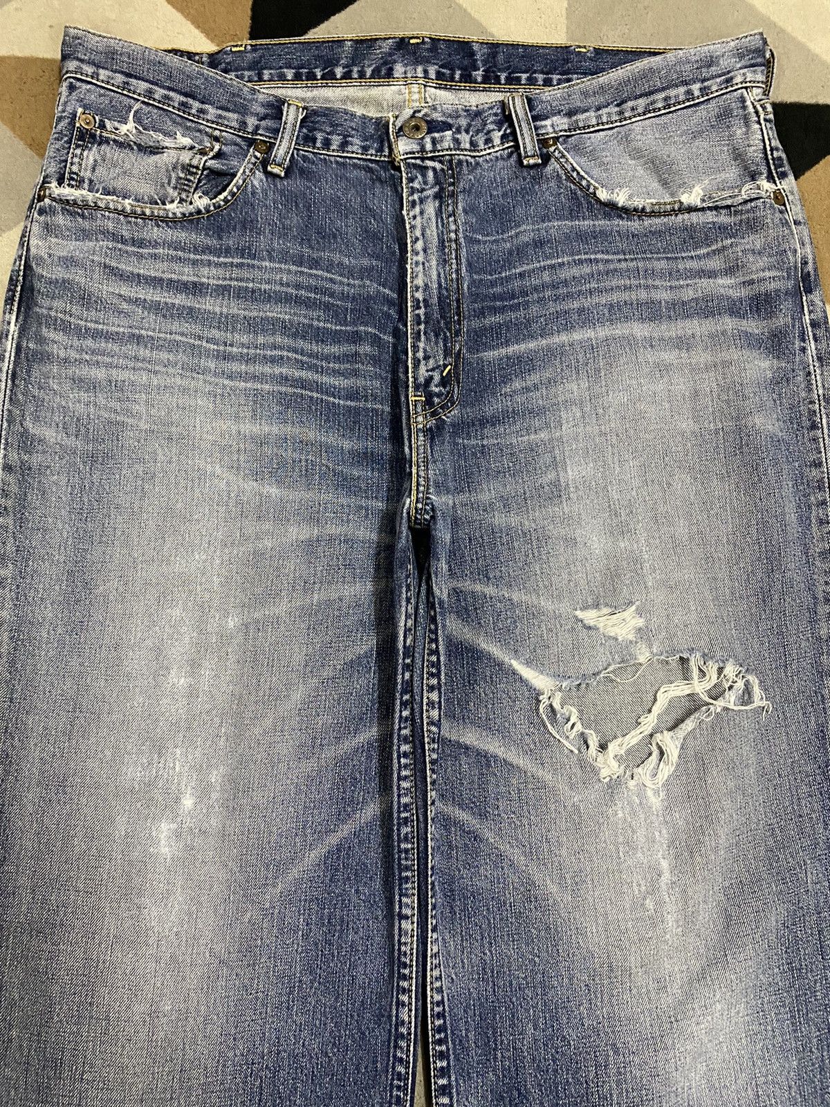 Levi's Vintage Levis502 90’s Button J41 Distressed Baggy Jeans Size US 38 / EU 54 - 3 Thumbnail