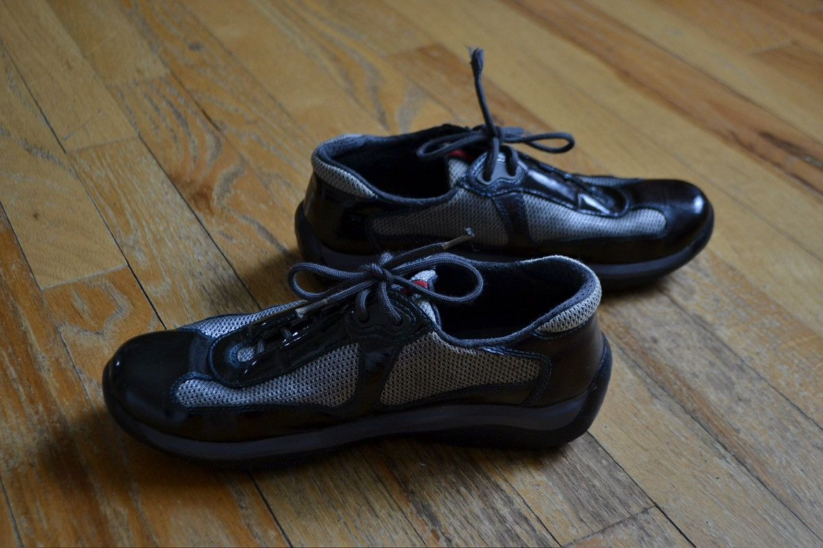 Prada 2000s Patent Leather America’s Cup Sneakers Size US 7 / IT 37 - 7 Thumbnail