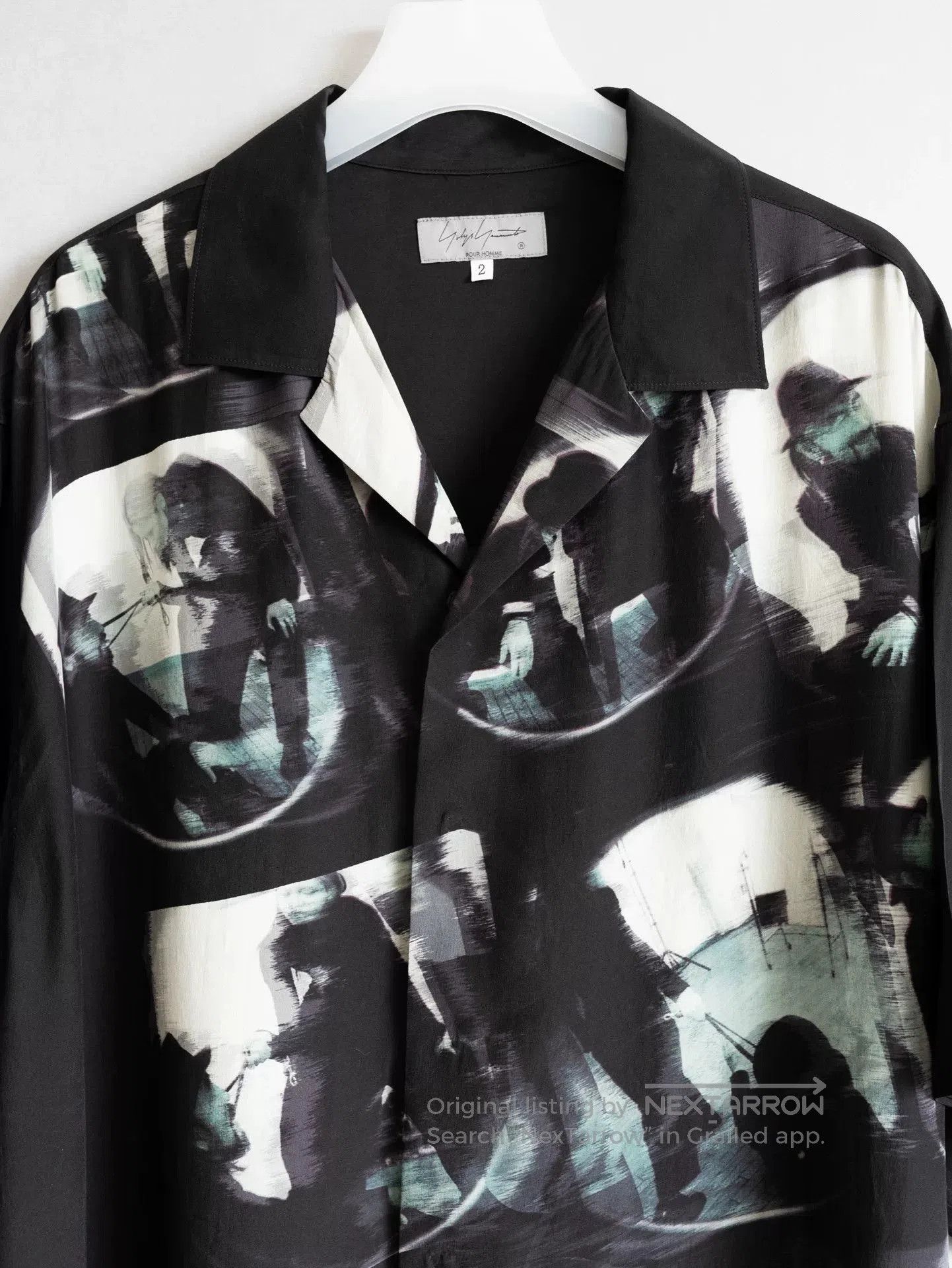 Yohji Yamamoto Yohji Yamamoto Silk Shirt with Graphic Design. Size M / US 6-8 / IT 42-44 - 3 Thumbnail