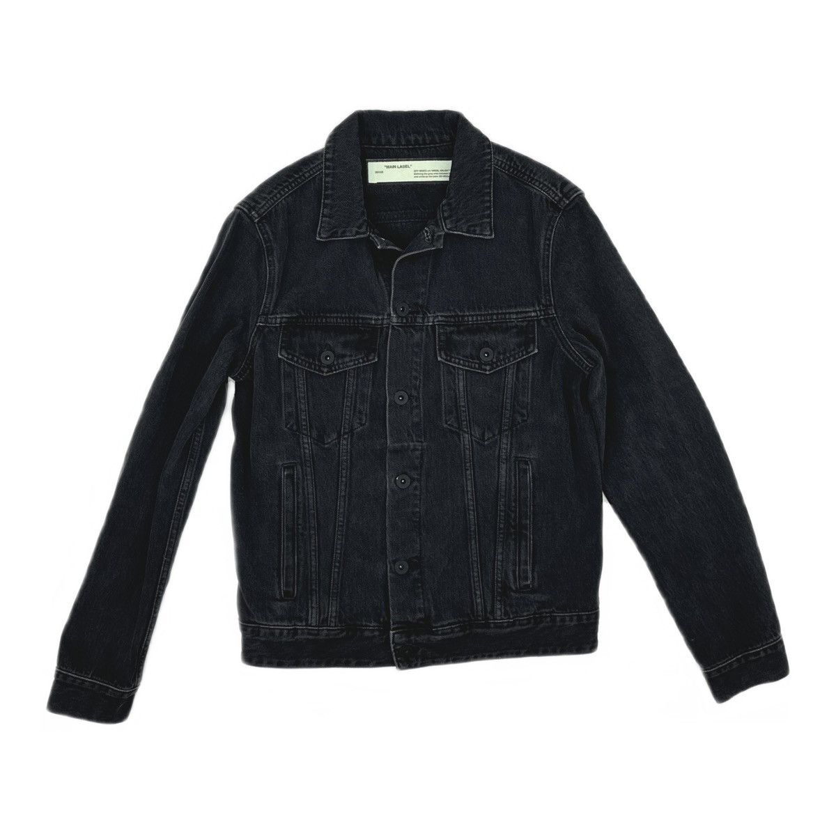 Off-White Off-White c/o Virgil Abloh Fire Line Tape denim jacket Size US S / EU 44-46 / 1 - 2 Thumbnail