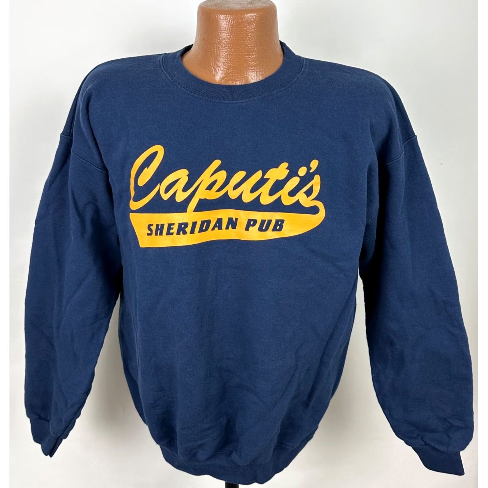 Hanes VINTAGE Hanes Sweatshirt Shirt Unisex Medium Navy Blue 90s Grunge Retro Pullover Crew Neck (Mens) Size US M / EU 48-50 / 2 - 2 Thumbnail