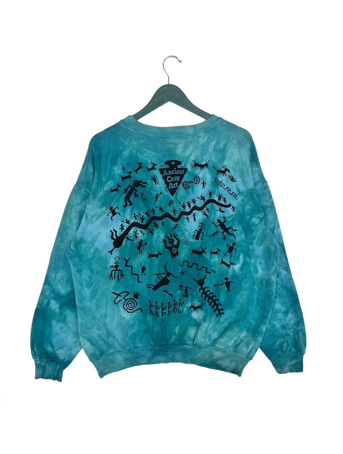 Vintage Vintage 90s Ancient Cade Art Tie Dye Sweatshirt Size US M / EU 48-50 / 2 - 2 Thumbnail