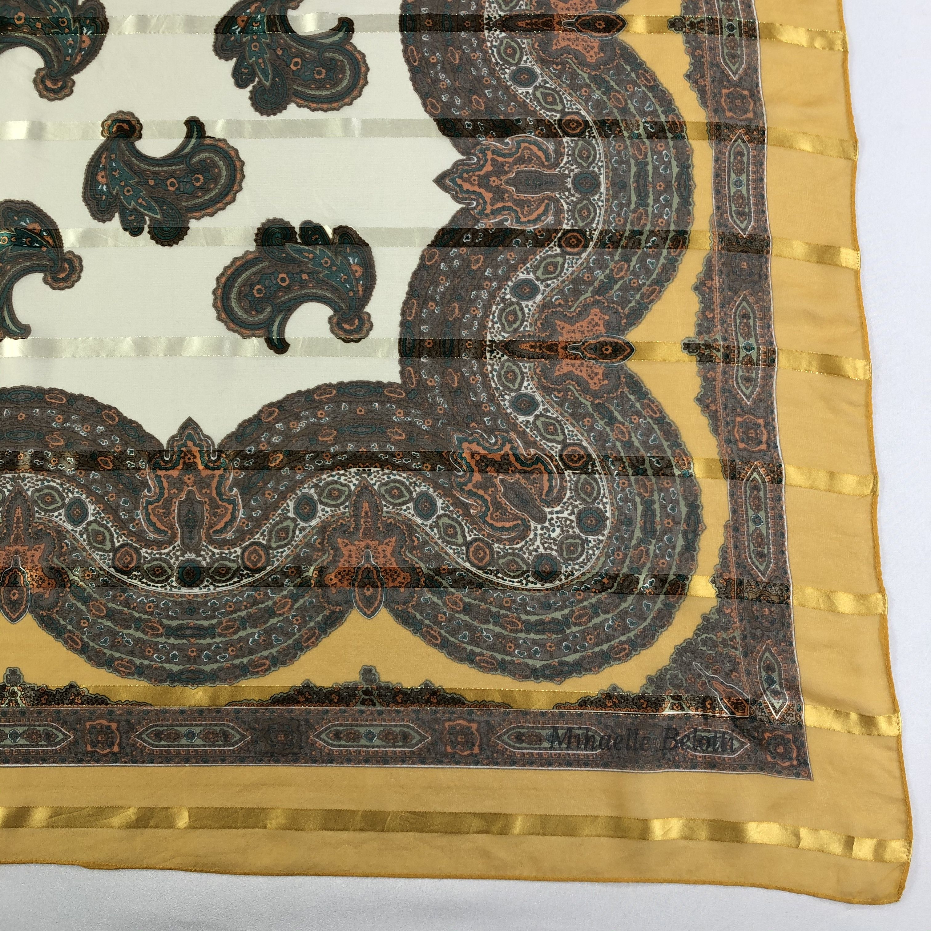 Vintage Vintage Mihaelle Belotti Silk Scarf Size ONE SIZE - 3 Thumbnail