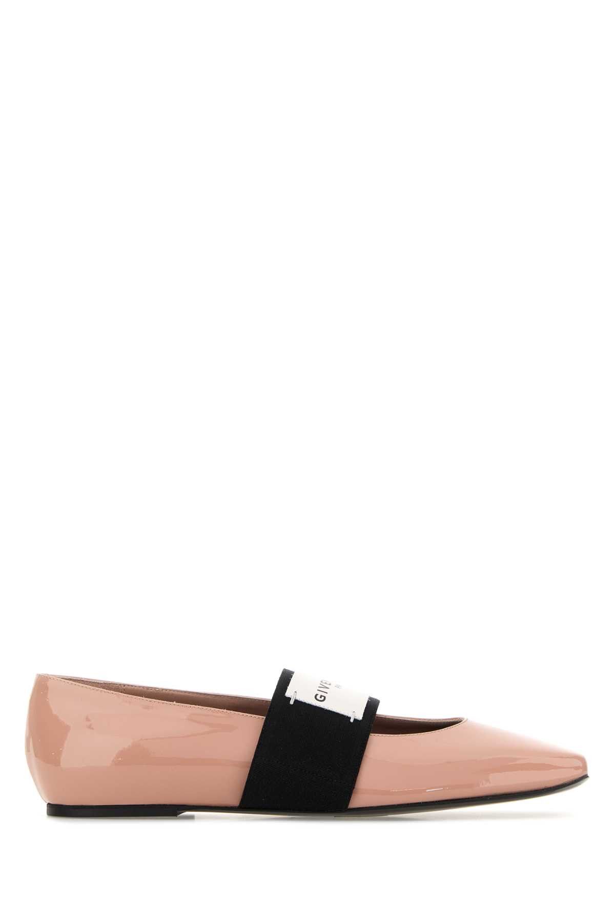 Givenchy Pink Leather Squared Ballerinas Size US 7 / IT 37 - 1 Thumbnail