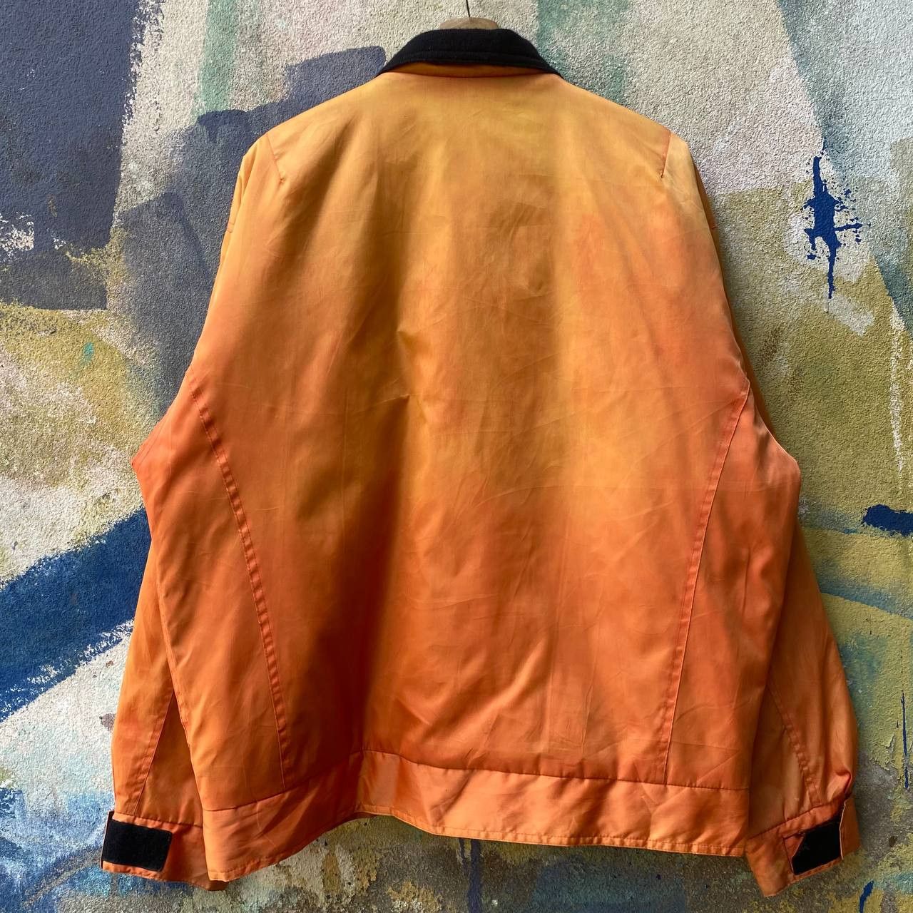 Vintage Lonely Wolf Sun Faded Zipper Jacket