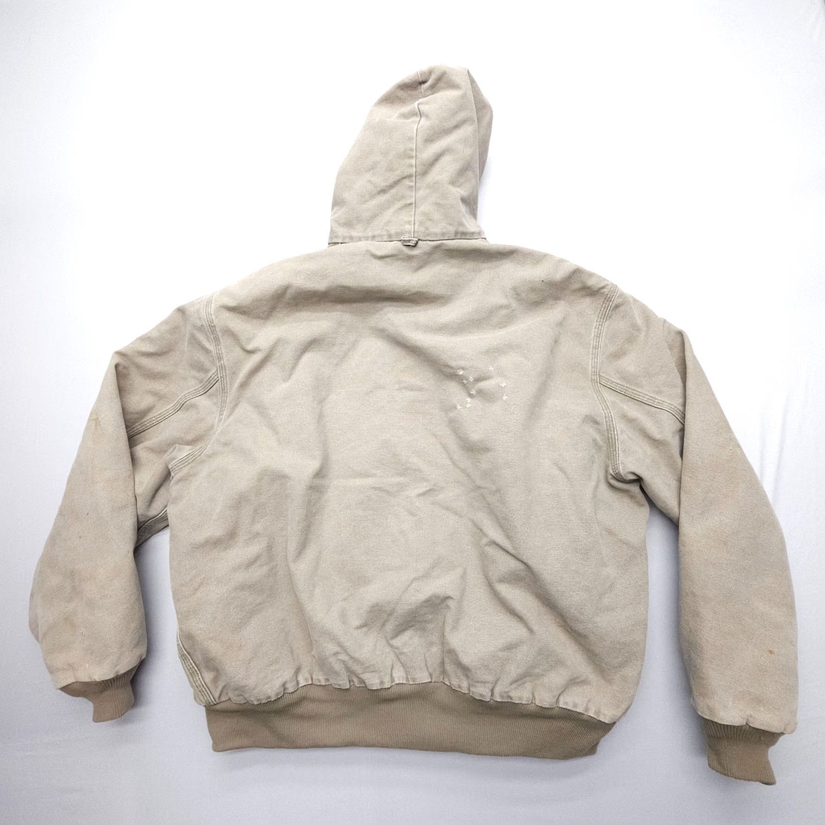 Carhartt VINTAGE Carhartt J130 Lined Canvas Jacket Mens XL Chestnut Hooded Full Zip Work Size US XL / EU 56 / 4 - 2 Thumbnail