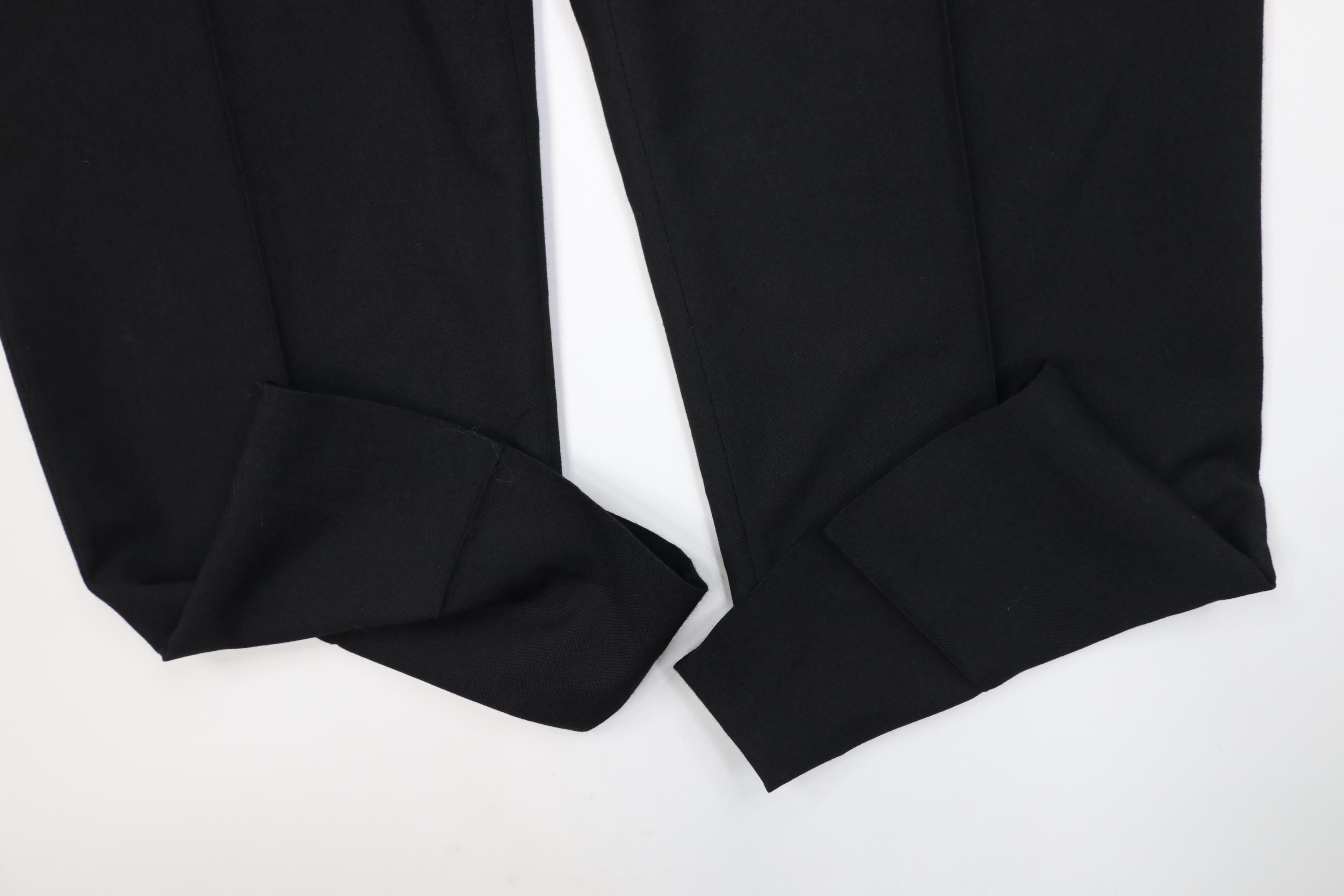 Vintage Vintage 70s Streetwear Wool Blend Wide Leg Chino Pants Black Size US 42 / EU 58 - 5 Thumbnail