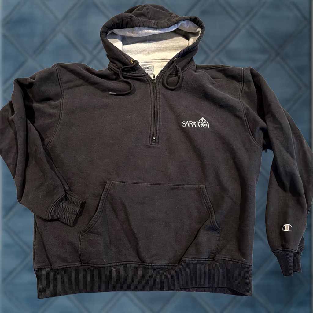 Champion Champion XL Solid Blue Knit Sweatshirt - Long Sleeve Size US XL / EU 56 / 4 - 1 Thumbnail