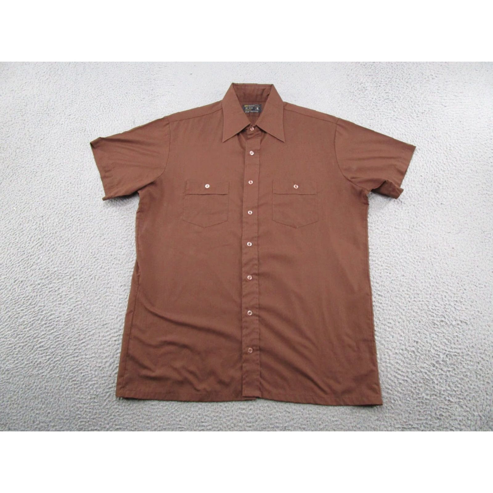 JCPenney VINTAGE JC Penney Long Sleeve Shirt M Brown Disco 70s 80s Retro Button-Front Mens Womens Size US M / EU 48-50 / 2 - 2 Thumbnail