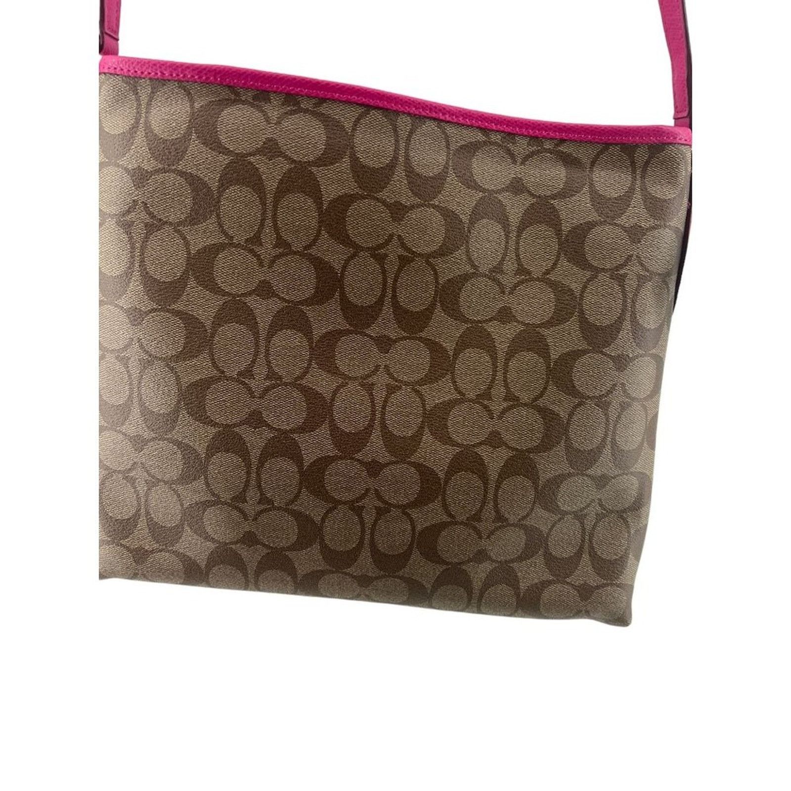 Coach Coach File Monogram Crossbody Bag F34938 Khaki Pink Ruby Size ONE SIZE - 13 Thumbnail