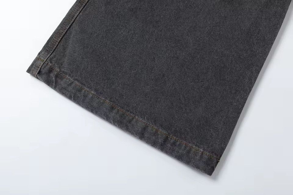 Other Washed Streetwear Wide Leg Straight Distressed Jeans Size US 32 / EU 48 - 6 Thumbnail