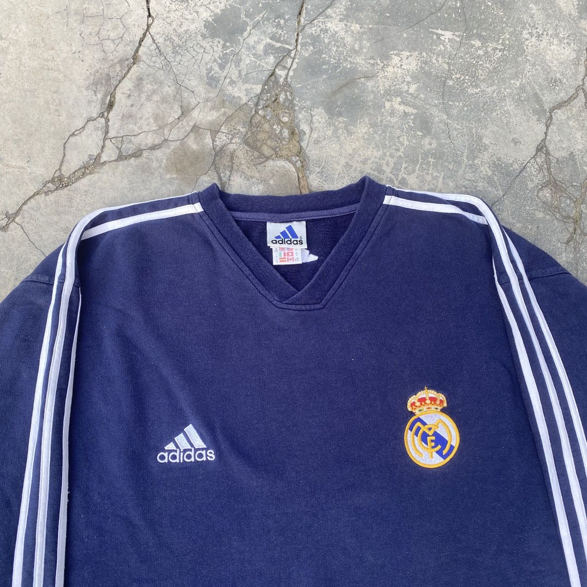 Adidas Rare 1990s Real Madrid Sweatshirt DAVID BECKHAM Size US XL / EU 56 / 4 - 2 Thumbnail