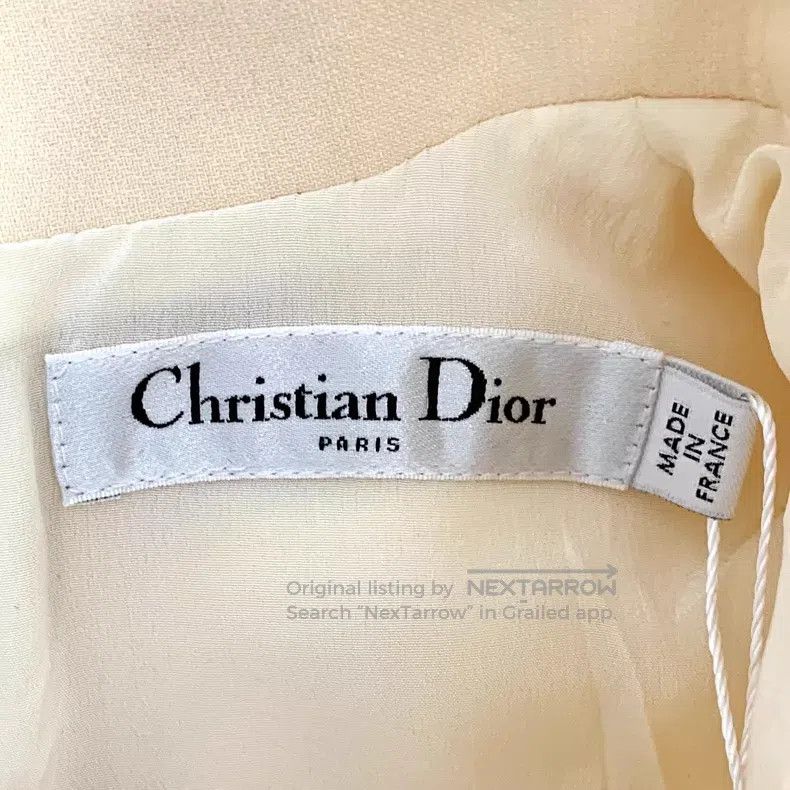 Dior Dior Beige wool lapel single-breasted short-sleeved dress Size XS / US 0-2 / IT 36-38 - 5 Thumbnail