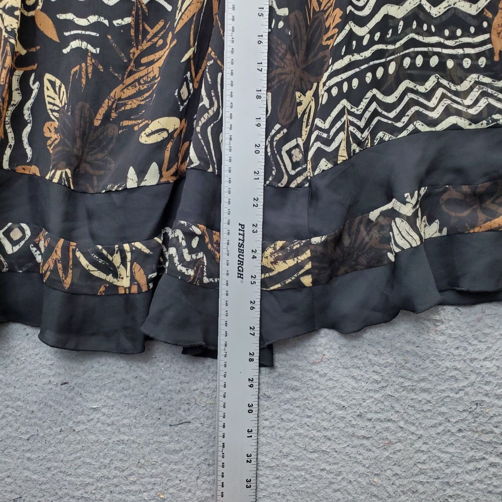 Vintage East 5th Skirt Women’s 12 Multi Palm Trees Print Flare Midi Lined Stretch Casual Linen? Size 34" / US 12 / IT 48 - 3 Thumbnail
