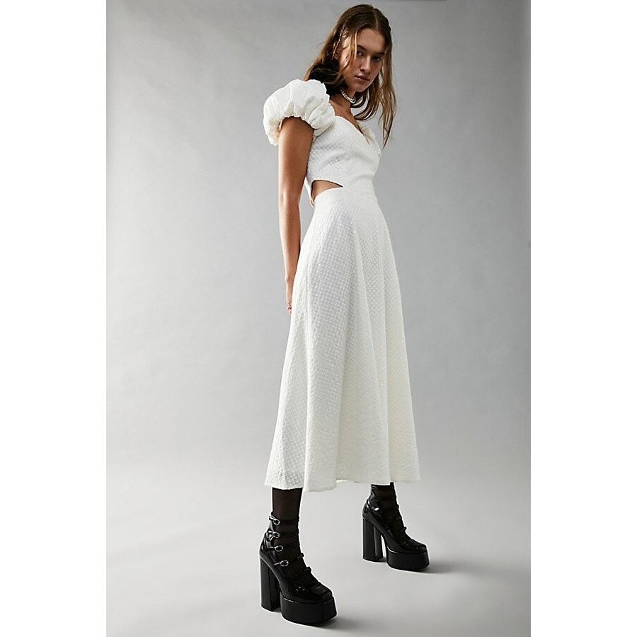 ELLIATT × Free People New Marlberry Midi Dress $353 SMALL White SEQUINED Cutout Size S / US 4 / IT 40 - 1 Thumbnail