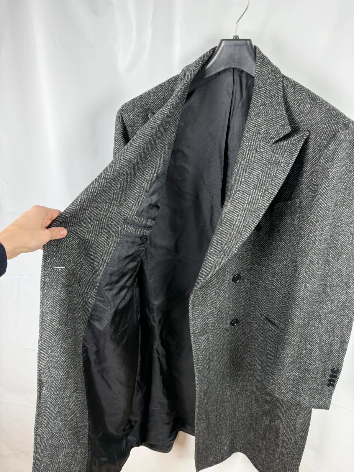 Other Saman Amel Drop 7 Coat Herringbone Wool Double Breasted Size US L / EU 52-54 / 3 - 7 Thumbnail