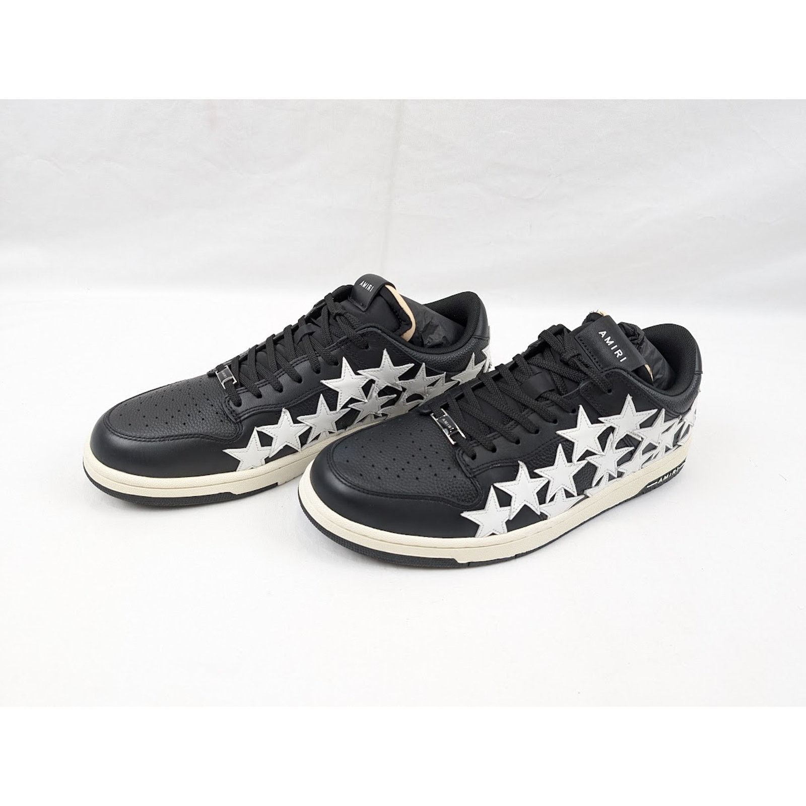 Amiri o1rshd1 Stars Low-Top Sneakers in Black/White Size US 13 / EU 46 - 18 Thumbnail