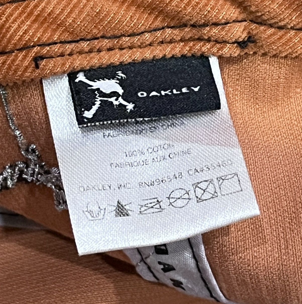 Oakley Vintage Y2K Oakley Skull Corduroy Cap Salmon Pink Size ONE SIZE - 8 Thumbnail