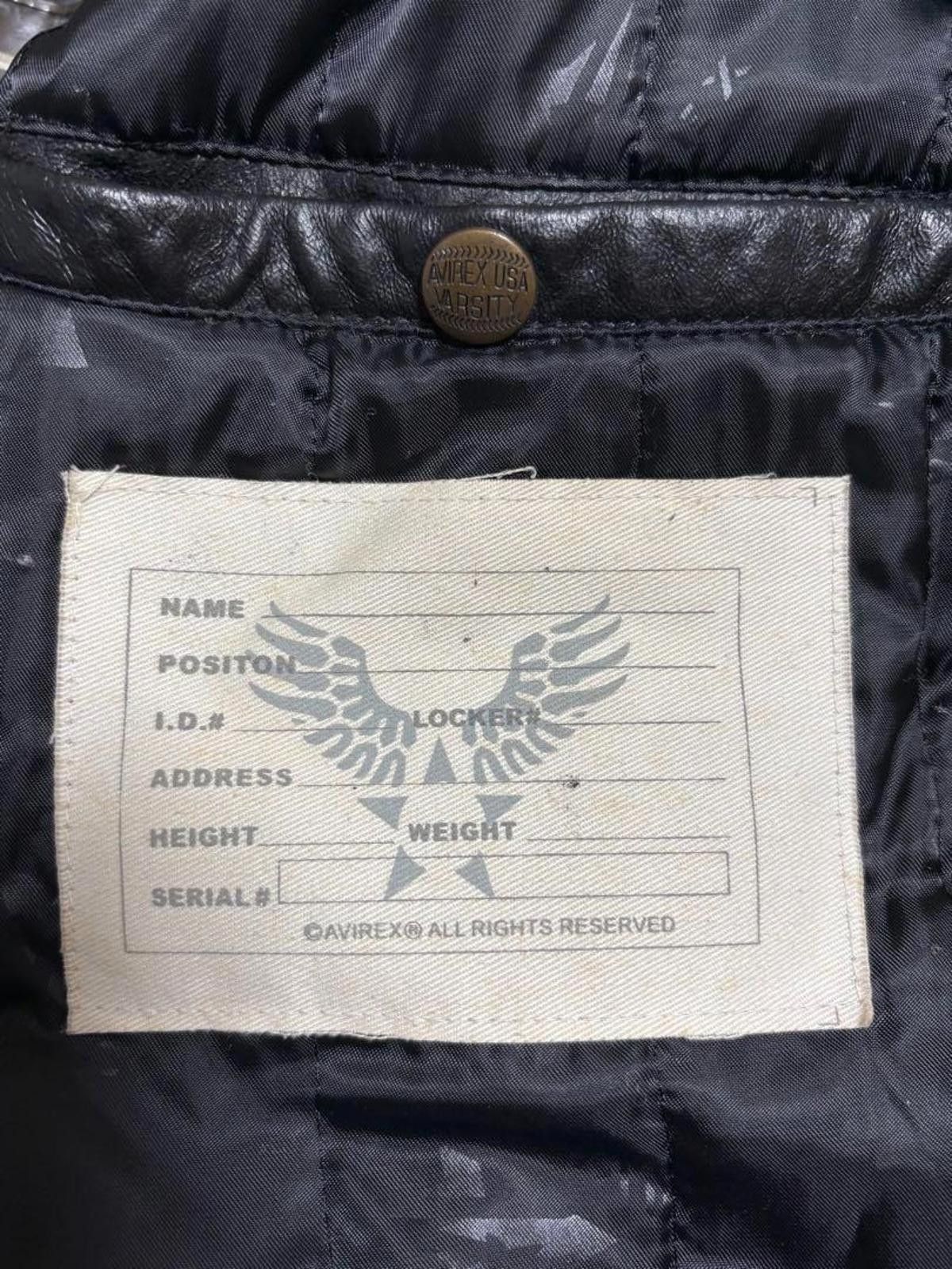 Avirex Avirex - XXL Black Leather Varsity Jacket with Embroidered Size US XXL / EU 58 / 5 - 5 Thumbnail