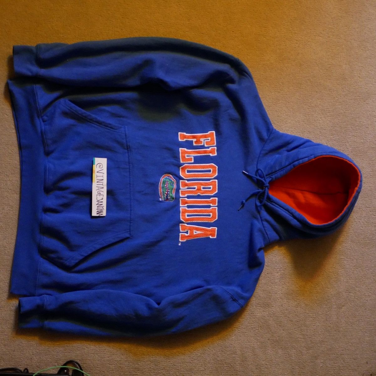 Pro Edge Vintage Florida Gators Hoodie – Royal Blue / Orange Lined Size US XL / EU 56 / 4 - 1 Thumbnail