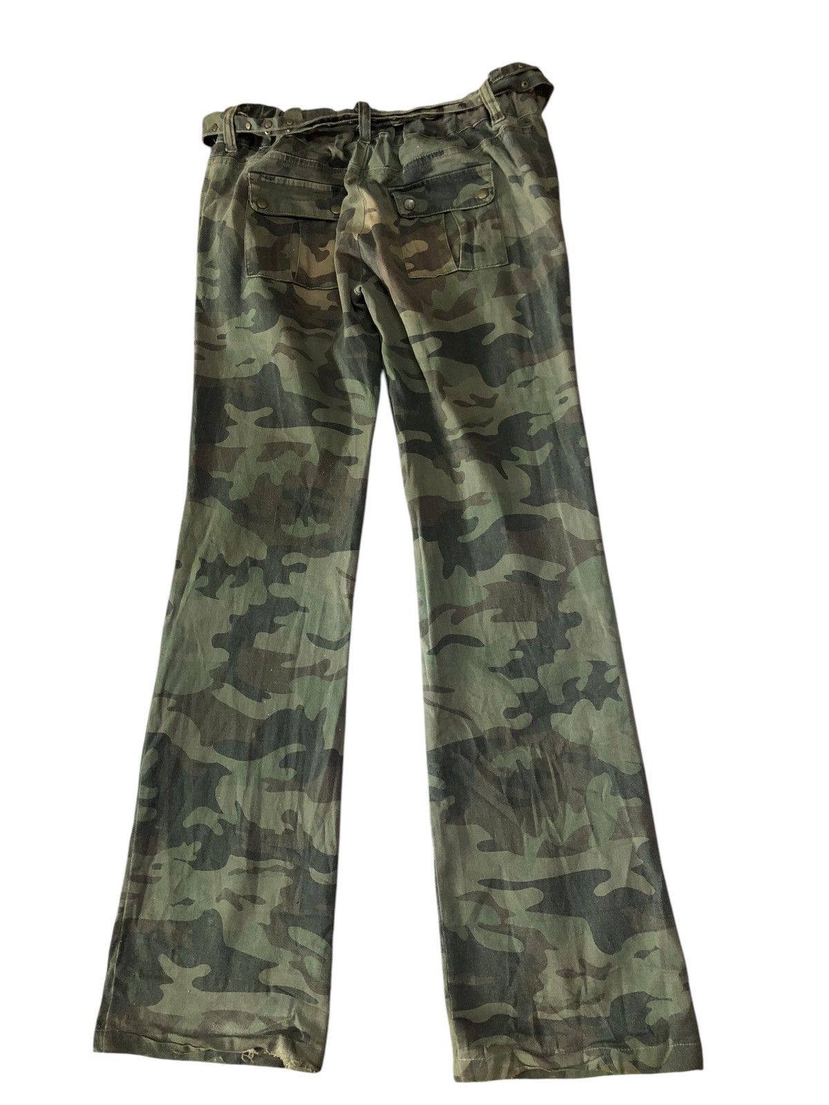 If Six Was Nine × Japanese Brand × LOWBOX Lowbox Camouflage Flare Pants Size US 29 - 2 Thumbnail