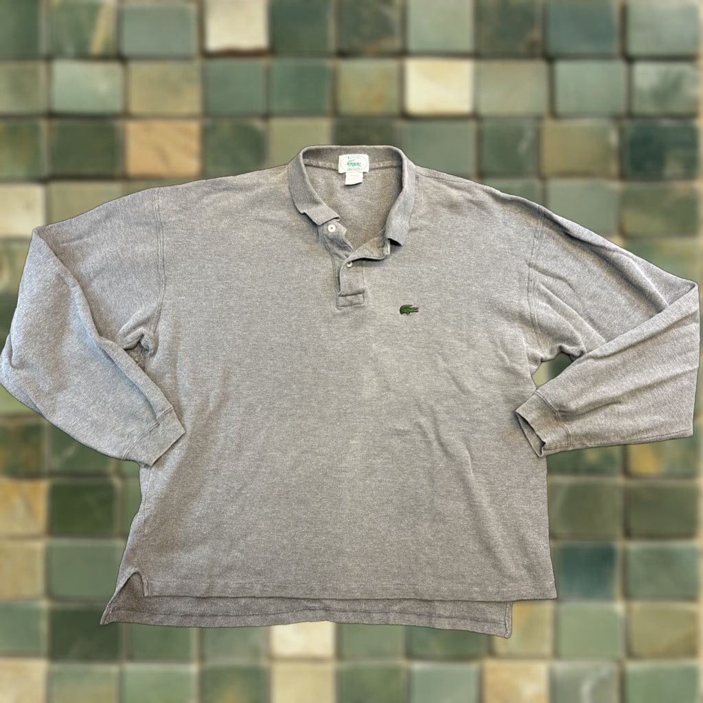 Izod VINTAGE Izod Lacoste Sweater Mens L Gray Knit Polo Long Sleeve Logo 80s Size US L / EU 52-54 / 3 - 1 Thumbnail