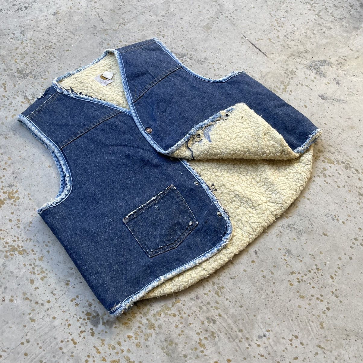 Carhartt Vintage denim blue Carhartt Sherpa vest Size US XL / EU 56 / 4 - 1 Thumbnail